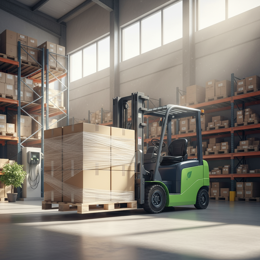 Realistische foto passend bij Elektrische heftruck kopen: een duurzame investering voor uw bedrijf v
